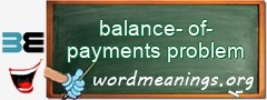 WordMeaning blackboard for balance-of-payments problem